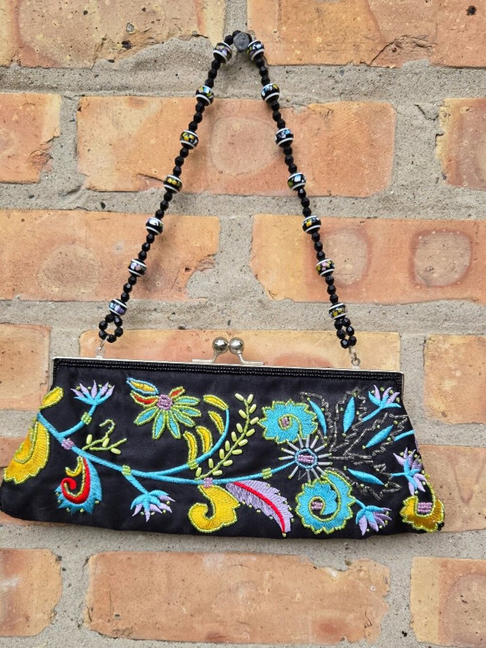 Satin Beaded Purse